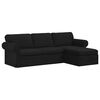 vidaXL Sofa Juoda 245 x 138 x 80 cm audinys