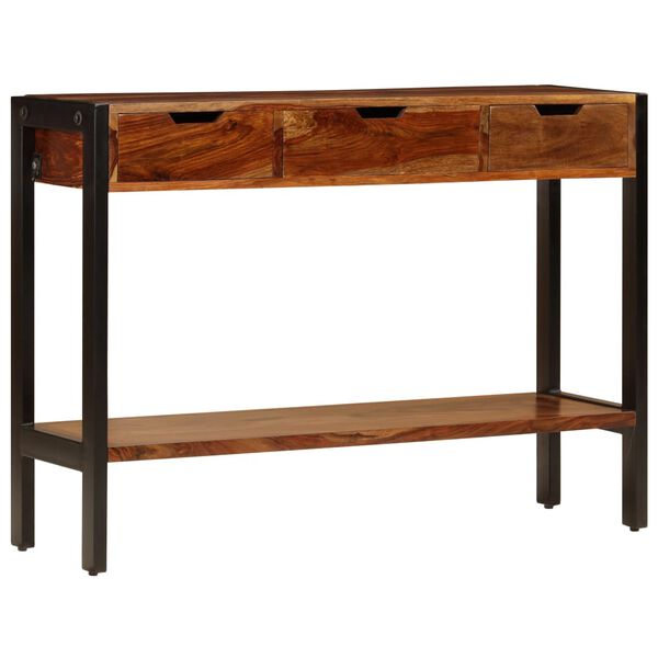 vidaXL &Scaron;oninė spint. su 3 stalč., 110x35x75cm, rausv. dalb. med. mas.