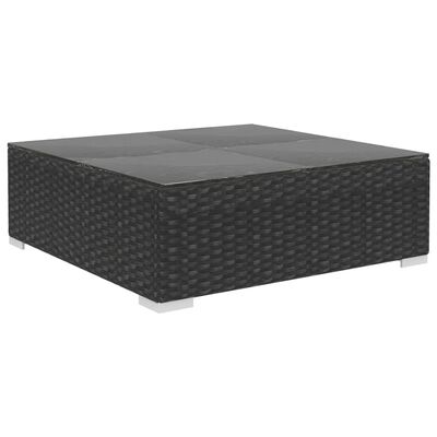 vidaXL Sodo baldų komplektas su pagalvėmis, 6d., juodas, poliratanas