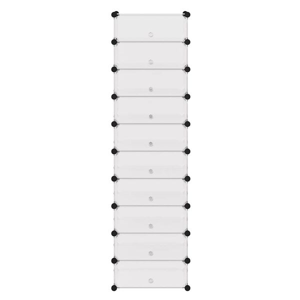 244919 vidaXL Spintelė batams su 10 skyrių, balta