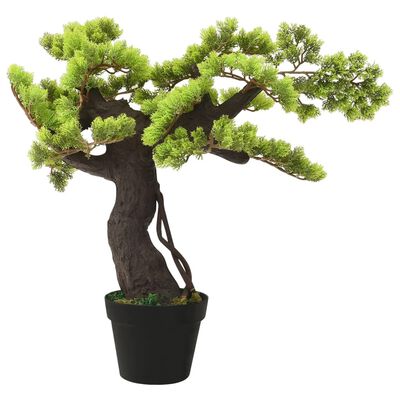 vidaXL Dirbtinis kiparisinis bonsai medelis su vazonu, 70cm, žalias
