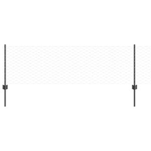 vidaXL Hexagonal Fence with Post 50 x 0,6 m PVC dengtas plienas Pilka