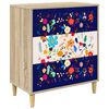vidaXL I&scaron;traukalas spinta MAINZ Gėlėtas ra&scaron;tas 66 x 36,5 x 75 cm