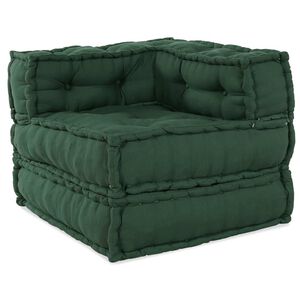vidaXL Modulinė sofa, žalia, 70x70x54 cm, audinys