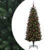 vidaXL Dirbtinė Kalėdų eglutė su burbulais 120 cm 150 LED &Scaron;ilta balta