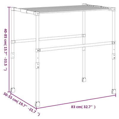 vidaXL Skalbinių džiovykla, 83x(50–55)x(40–85)cm, aliuminis
