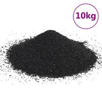 vidaXL Akvariumo smėlis, juodos spalvos, 10kg, 0,2–2mm