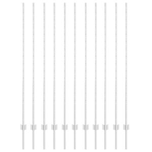 vidaXL Įmontuotas tvoros stulpas 11 vnt. Sidabrinė 200 cm