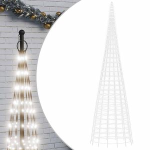 vidaXL LED Kalėdų eglutė 3000 LED &scaron;altai balta 800 cm