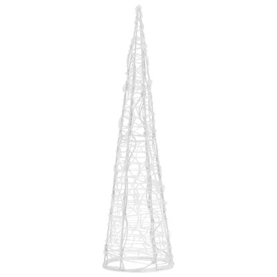 vidaXL Akrilinė LED dekoracija piramidė, šilta balta, 60cm