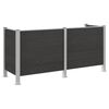 vidaXL Atliekų konteinerio tvora Pilka 237 x 85 x 115 cm Alavas ir WPC