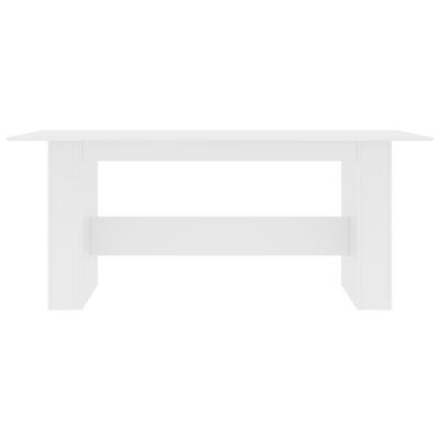 vidaXL Valgomojo stalas, baltos spalvos, 180x90x76 cm, MDP