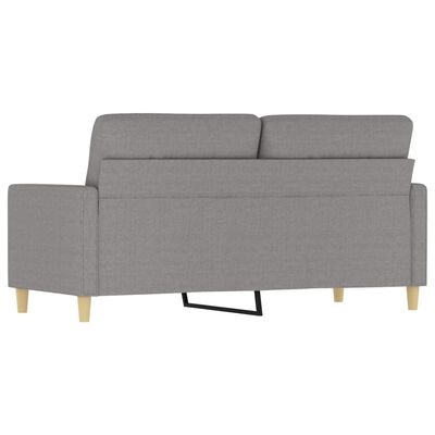 vidaXL Dvivietė sofa, šviesiai pilkos spalvos, 140cm, audinys