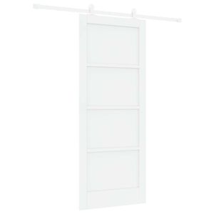 vidaXL Slankios durys Balta 83 x 202 cm Pu&scaron;ies medienos masyvas