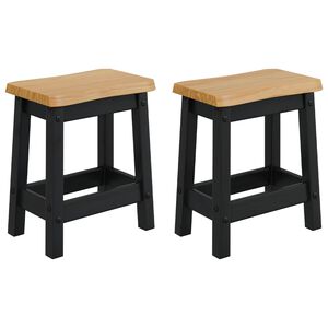 vidaXL Baro taburetė EKAI 2 vnt. Juoda 40 x 29 x 45,5 cm