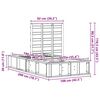 vidaXL Lovos rėmas Vaško ruda 90 x 190 cm Kietos pušies mediena