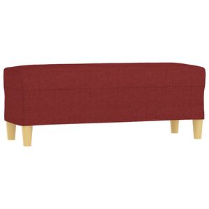 vidaXL Suoliukas, raudonojo vyno spalvos, 100x35x41cm, audinys