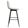 vidaXL Baro taburetė, kreminės spalvos, aksomas