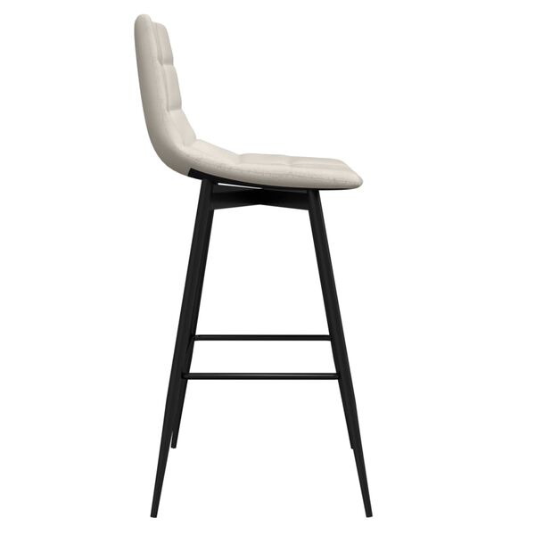 vidaXL Baro taburetė, kreminės spalvos, aksomas