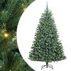 vidaXL Dirbtinė Sulankstoma Kalėdų Eglutė Žalia 210 cm PVC ir metalas