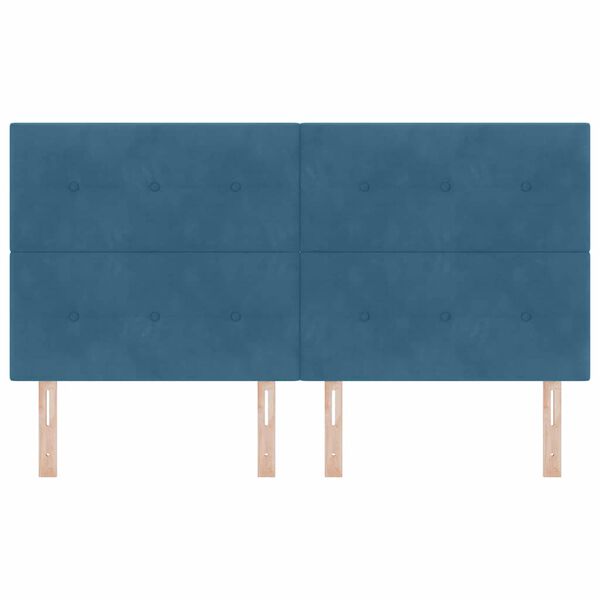 vidaXL Galvūgalis su galvūgalio Tamsiai mėlyna 180 cm Dirbtinė oda