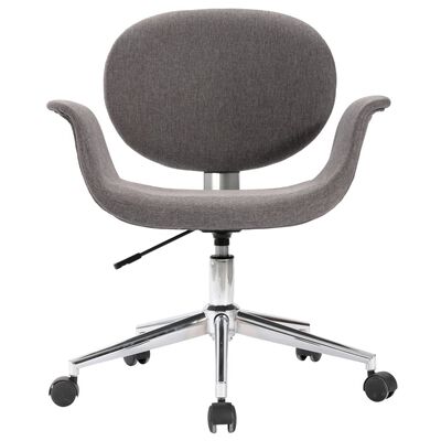 vidaXL Pasukama valgomojo kėdė, pilkos spalvos, audinys