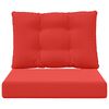 vidaXL Lauko sofa pagalvėlė 2 pcs Raudona Poliesteris