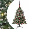 vidaXL Dirbtinė Kalėdų eglutė Žalia 120 cm PVC, plastikas ir plienas