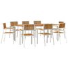 vidaXL Lauko valgomojo komplektas 9 vnt. 200 x 90 x 75 cm