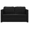 vidaXL Grindų sofa-lova, 2-1, juodos spalvos, 122x204x55cm, aksomas