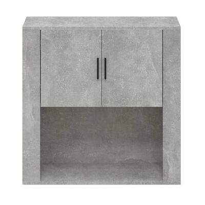 vidaXL Sieninė spintelė, betono pilka, 80x33x80cm, apdirbta mediena