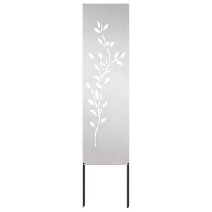 vidaXL Sodo privatumo ekranas Sidabro 32 x 140 cm Nerūdijantis plienas