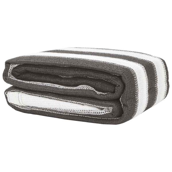 vidaXL Palapinės kilimėlis, antracito ir baltas, 400x400cm, HDPE