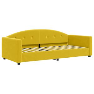 vidaXL Sofa, geltonos spalvos, 90x200cm, aksomas