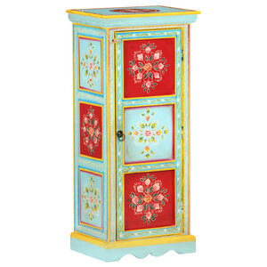 vidaXL Komoda, 40x30x90cm, mango masyvas, tapyta rankomis