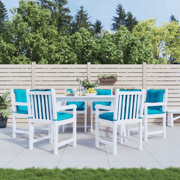 vidaXL Sodo kėdės pagalvėlės, 6vnt., turkio, 100x50x7cm, audinys