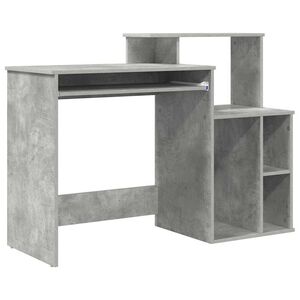 vidaXL Stalas Betono pilka 120,5 x 44 x 88,5 cm Apdirbta mediena