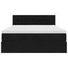 vidaXL Osmanų lova su čiužiniu Juodas 140x190 cm Velvet
