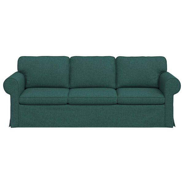 vidaXL Sofa 180cm Tamsiai žalia Metalas