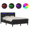 vidaXL Lovos rėmas su čiužiniu Juoda 140 x 190 cm Dirbtinė oda