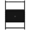 vidaXL Sieninės naktinės spintelės, 2vnt., juodos, 35x30x51cm, mediena