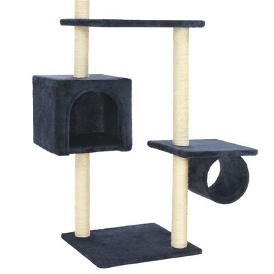 vidaXL Draskyklė katėms su stovu iš sizalio, 260 cm, tamsiai mėlyna
