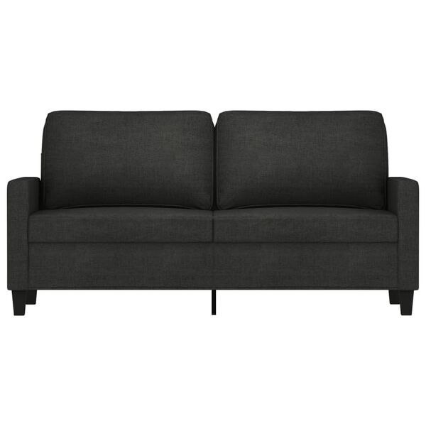 vidaXL Dvivietė sofa, juodos spalvos, 140cm, audinys