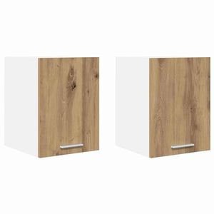 vidaXL Pakabinama spintelė 2 pcs Amatininkų ąžuolas ir baltas