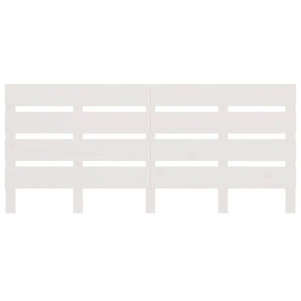 vidaXL Galvūgalis, baltos spalvos, 140x3x80cm, pu&scaron;ies medienos masyvas