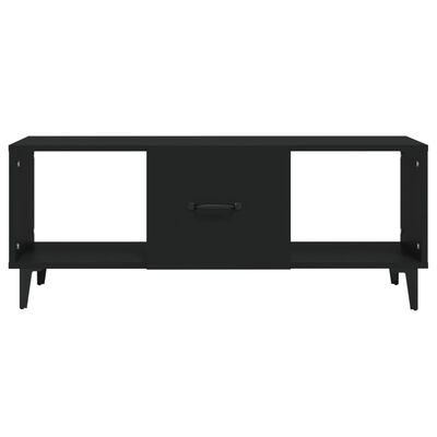 vidaXL Kavos staliukas, juodas, 102x50x40cm, apdirbta mediena