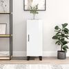 vidaXL &Scaron;oninė spintelė, balta, 34,5x34x90cm, apdirbta mediena, blizgi