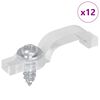 vidaXL LED Juostos Klipai 23,8 mm 12 vnt. Skaidrus