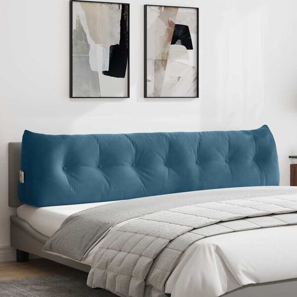 vidaXL Apsaugos Pagalvė Mėlyna 200 x 24 x 50 cm Aksomas