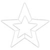 vidaXL Kalėdų žvaigždė Šaltas baltas 51,5 x 50 x 0,65 cm Geležis